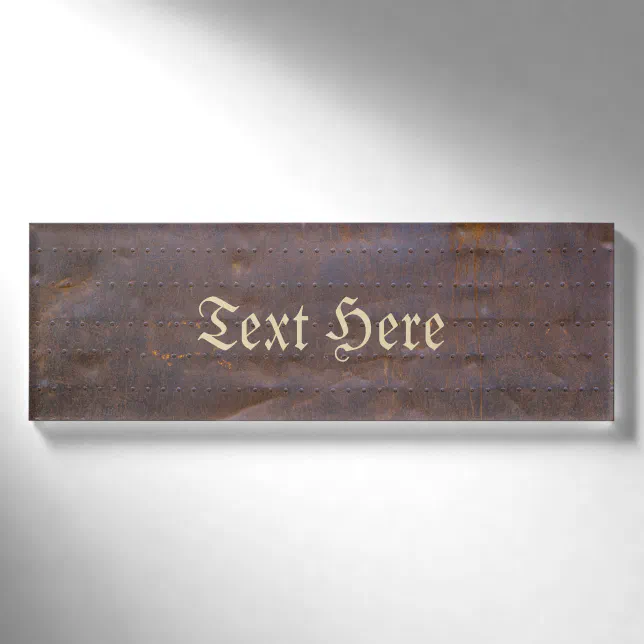 Rusty Iron Texture Background Name Tag | Zazzle