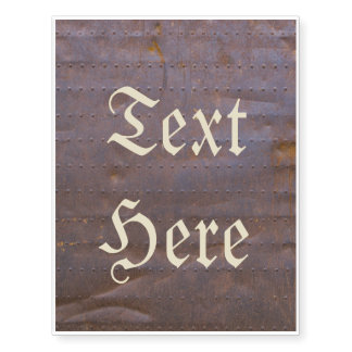 Rusty Iron Texture Background Temporary Tattoos