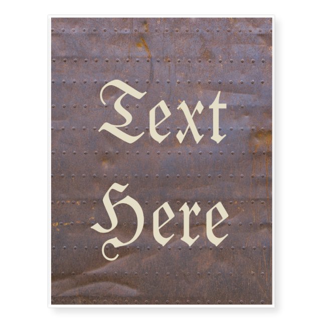 Rusty Iron Texture Background Temporary Tattoos (Front)