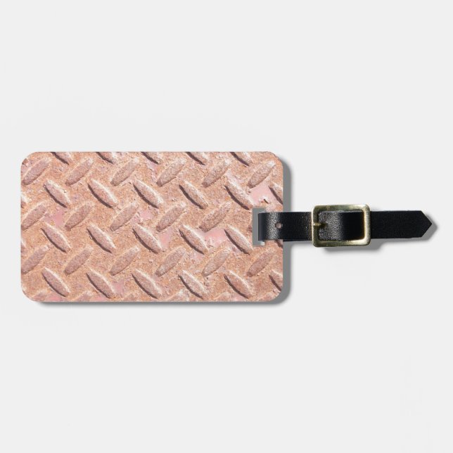 Rusty Iron Tread Luggage Tag (Front Horizontal)