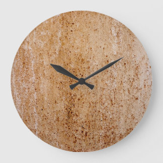 Rusty iron wall, texture detail. large clock