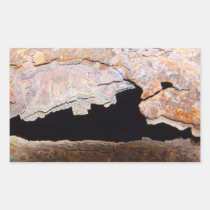 Rusty Junk Pipe Textured Rust Rectangular Sticker