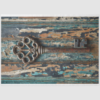 Rusty Key 2 Decoupage Tissue Paper
