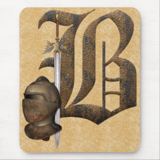 Rusty Knights Initial B Mouse Pad