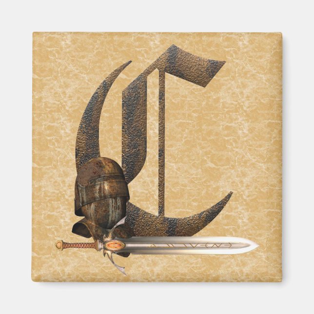 Rusty Knights Initial C Magnet (Front)