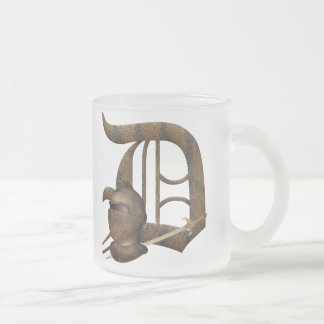 Rusty Knights Initial D Frosted Glass Coffee Mug