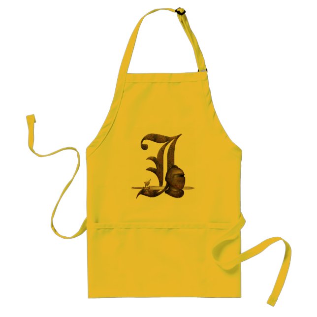 Rusty Knights Initial J Adult Apron (Front)