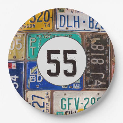 Rusty License Plate 55th Birthday
