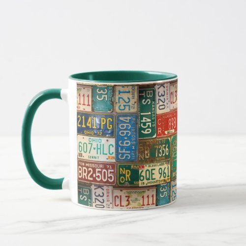 Rusty License Plate Collection Mug