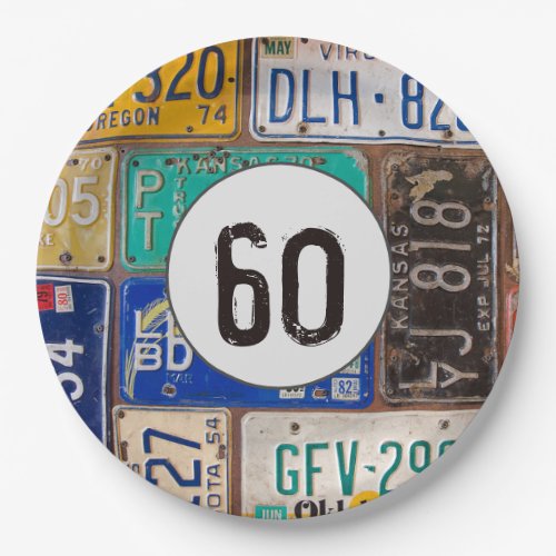 Rusty License Plates 60th Birthday