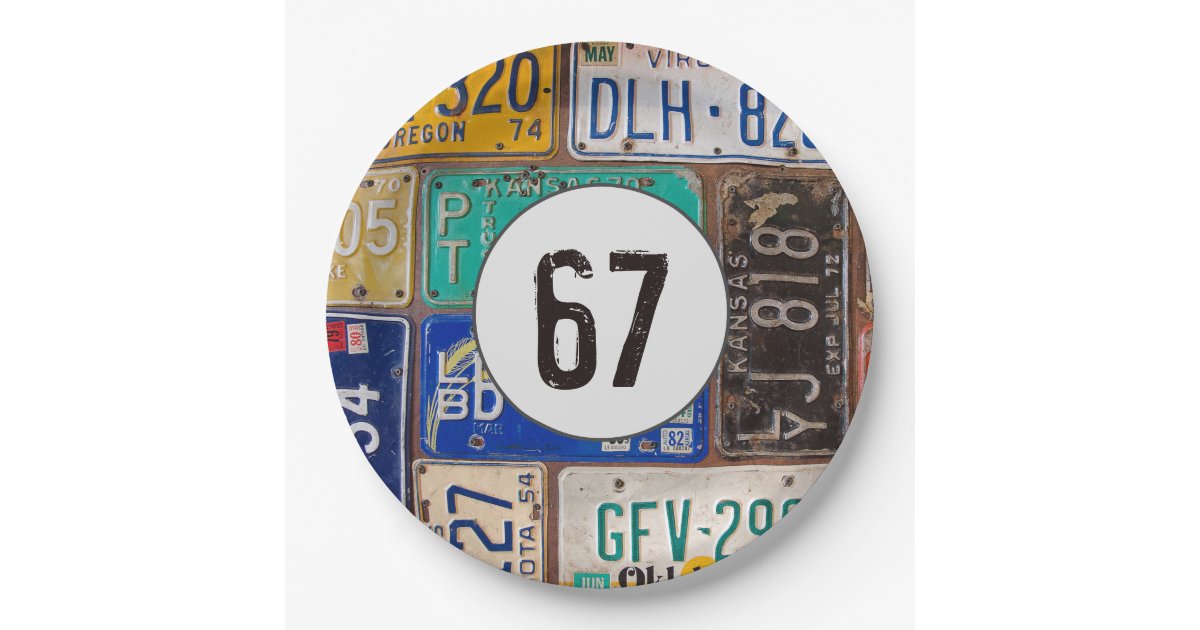67 Rustey Rusty License Plates 67th Birthday | Zazzle