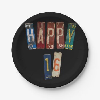 Rusty License Plates For 16th Birthday by dryfhout at Zazzle