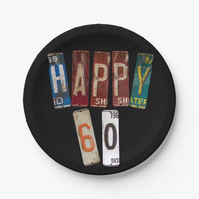 rusty license plates for 60th birthday (Front)