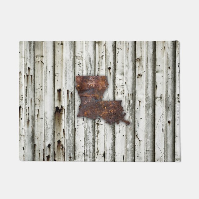 Rusty Louisiana Shape Doormat (Front)