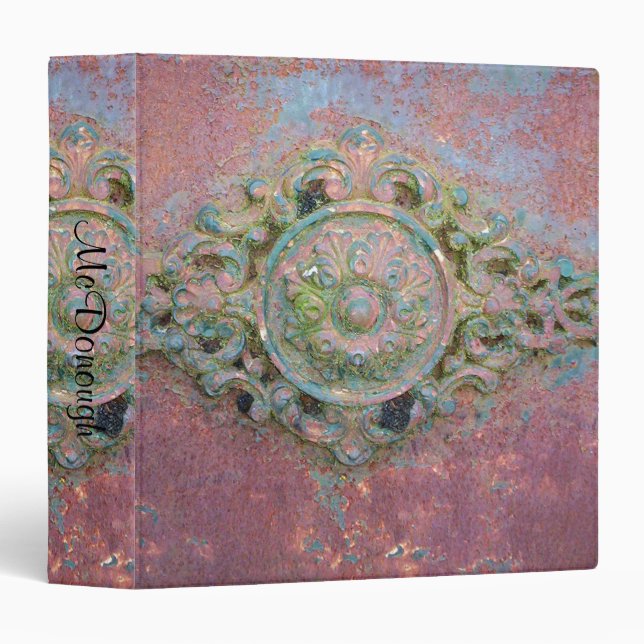 Rusty Medallion Pattern 3 Ring Binder (Front/Spine)