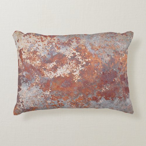 Rusty metal background accent pillow