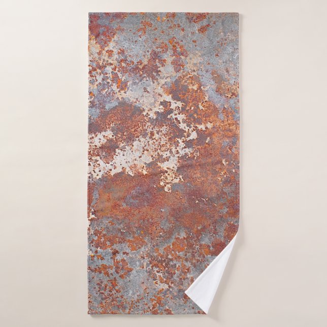 Rusty metal background bath towel (Bath Towel)