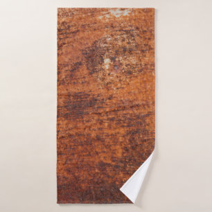 Rusty metal background bath towel