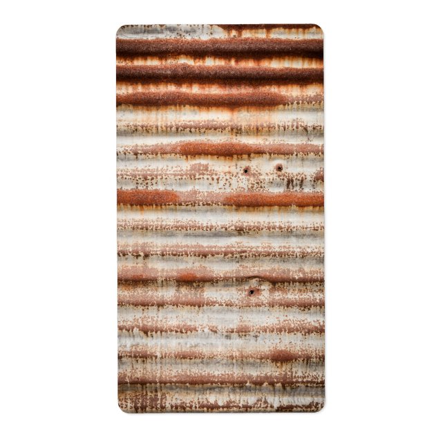 Rusty Metal Background Label (Front)