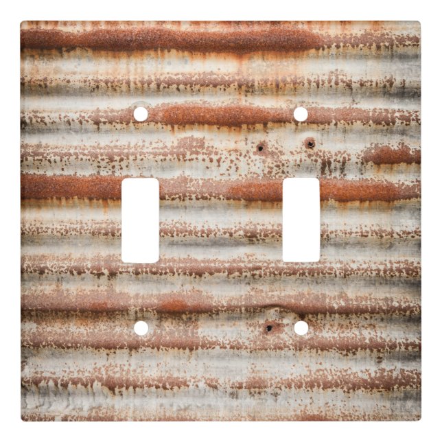 Rusty Metal Background Light Switch Cover (Front)