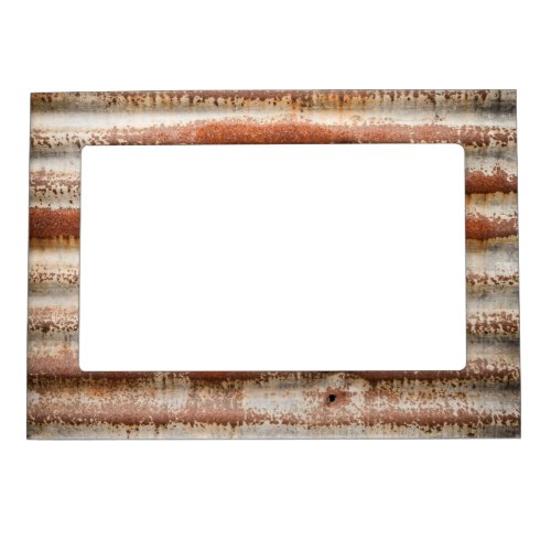 Rusty Metal Background Magnetic Frame