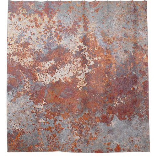Rusty metal background shower curtain