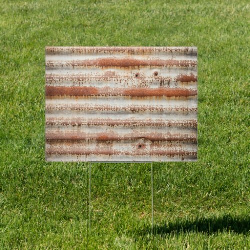 Rusty Metal Background Sign