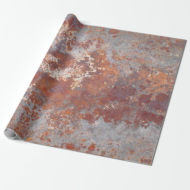 Rusty metal background wrapping paper (Unrolled)