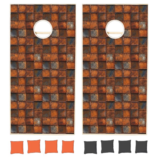 Rusty Metal Cornhole Set (Set)