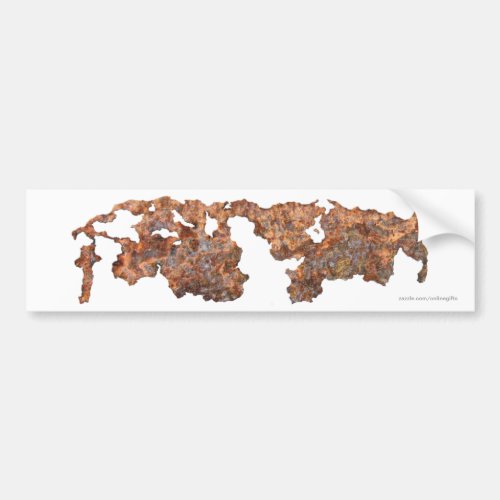 Rusty Metal Funny Corroded Steel Gift Bumper Sticker