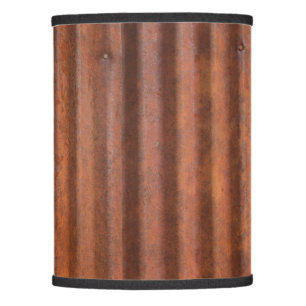 RUSTY METAL LAMP SHADE