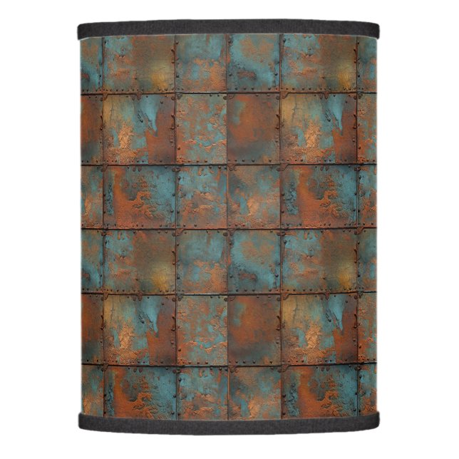 Rusty Metal Lamp Shade (Front)