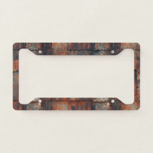 Rusty Metal License Plate Frame
