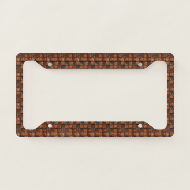 Rusty Metal License Plate Frame (Front)