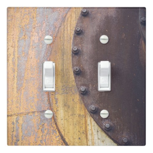 Rusty metal object light switch cover