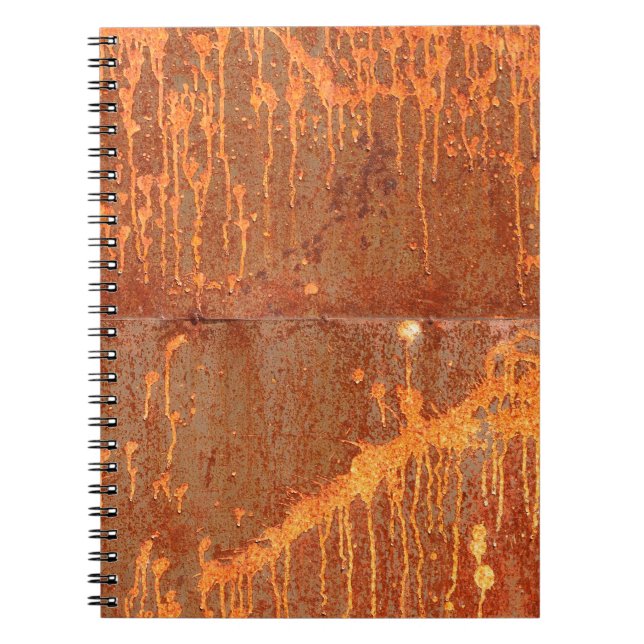 rusty metal panel texture background notebook (Front)