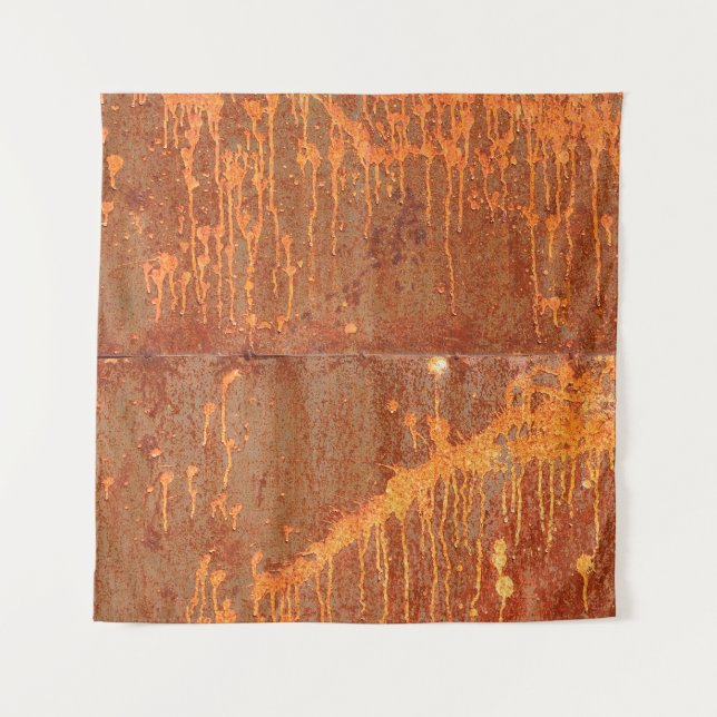 rusty metal panel texture background tapestry (Front)