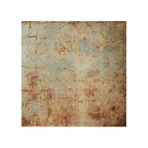 Rusty metal panel, textured background wood wall art
