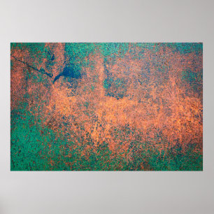 Rusty metal plate background texture. Steel plate Poster