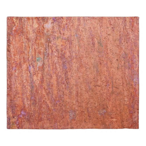 Rusty metal plate etched by corrosionabstract age duvet cover