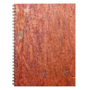 Rusty metal plate etched by corrosionabstract, age notebook