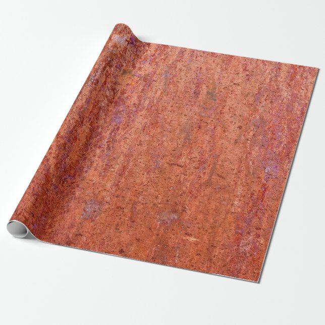 Rusty metal plate etched by corrosionabstract, age wrapping paper (Unrolled)