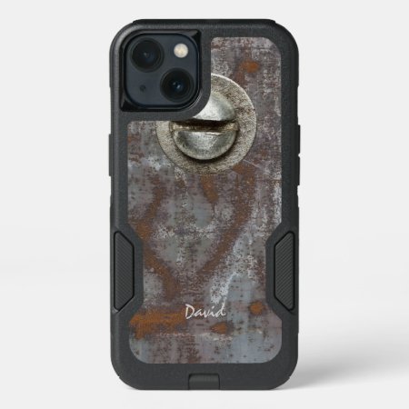Rusty Metal Steampunk With Name Cool Iphone 13 Case