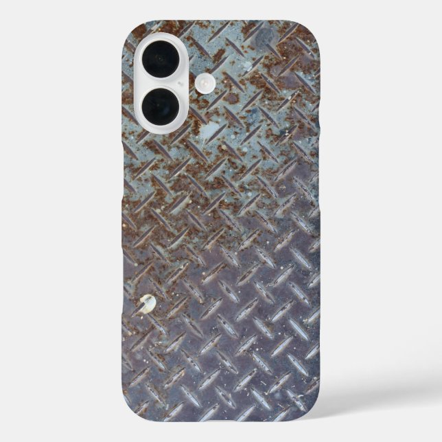 Rusty Metal Style Diamond Plate Case-Mate iPhone Case (Back)