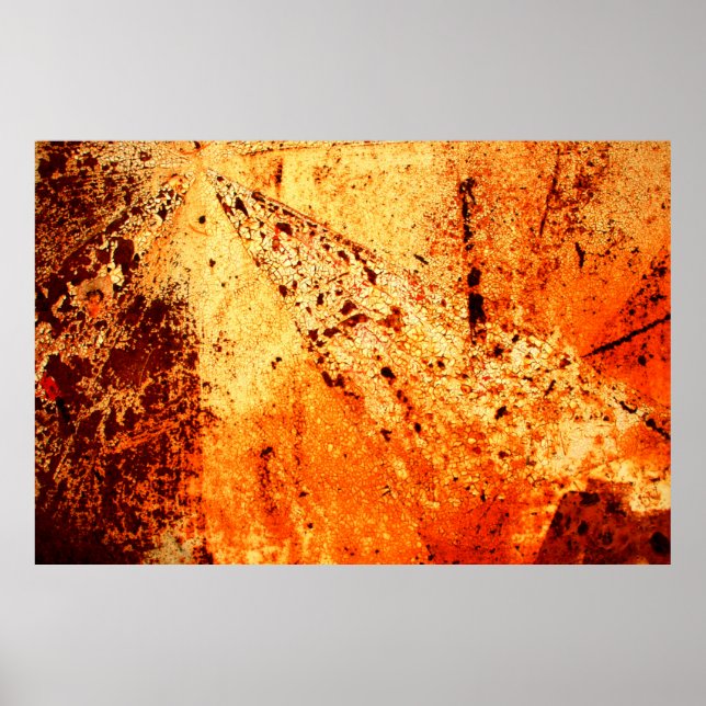 Rusty metal surfaceabstract, aging, home decor, bu poster (Front)