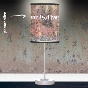 Rusty metal table lamp