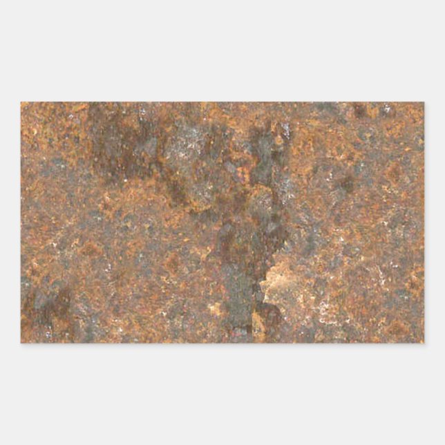 Rusty Metal Texture Rectangular Sticker (Front)