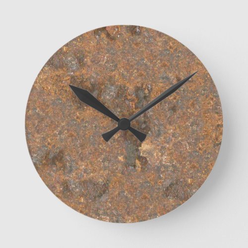 Rusty Metal Texture Round Clock