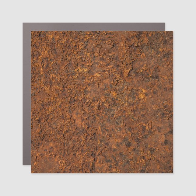 Rusty Metal: Textured Iron Aesthetics. Car Magnet (Front)