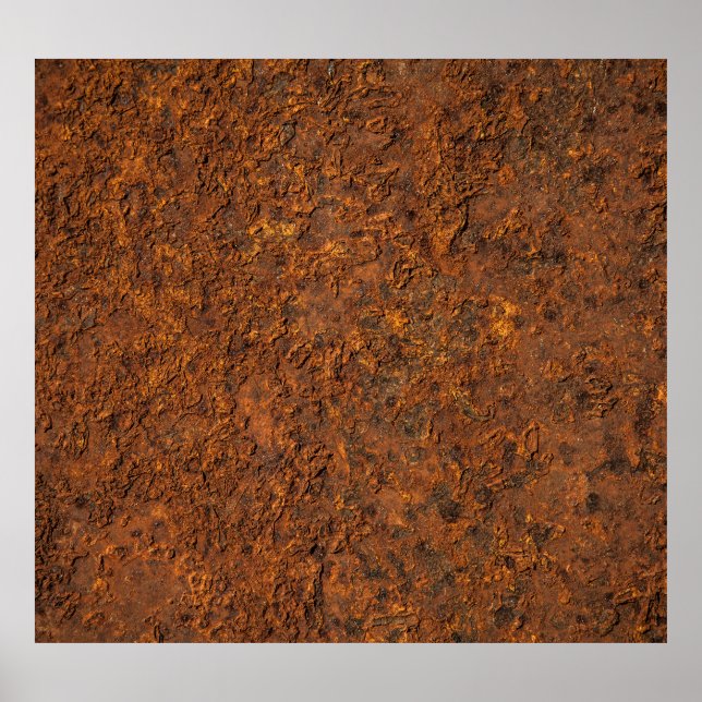 Rusty Metal: Textured Iron Aesthetics. Poster (Front)